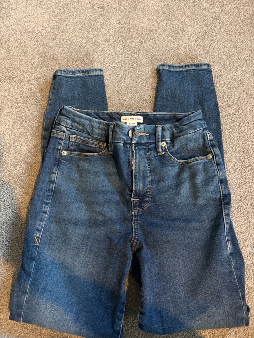 Good American Skinny High-Rise Jeans in Size 2